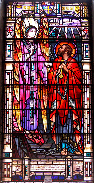 Detail of Stained Glass, St Andrew's Church, Highbridge Road, Netherton, Dudley, West  Midlands