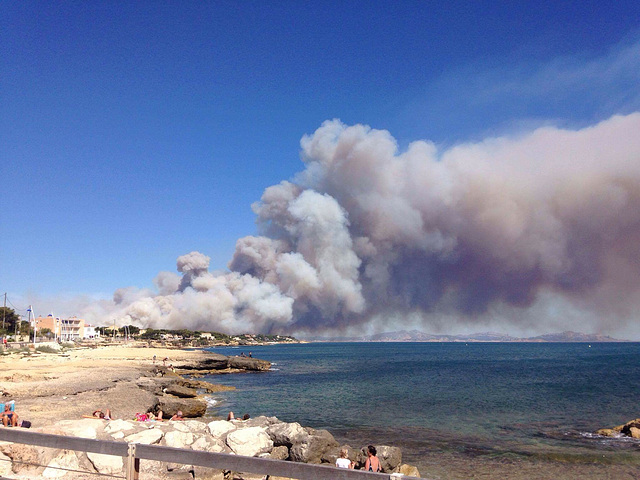 Incendie sur la Côte  bleue