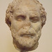 Portrait Head of Demosthenes from Athens in the National Archaeological Museum of Athens, May 2014