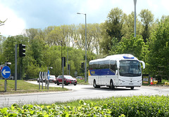 Prospect Coaches (Megabus contractor) PR71 MEG on the A11 at Barton Mills - 7 May 2022 (P1110454)