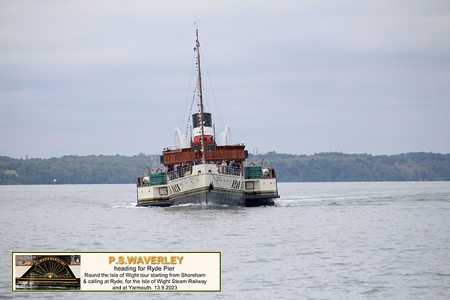 Waverley heading for Ryde Pier 13 9 2023