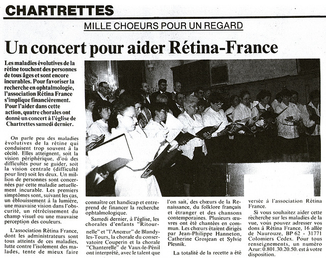 Mille Choeurs à Chartrettes le 21 mars 1998