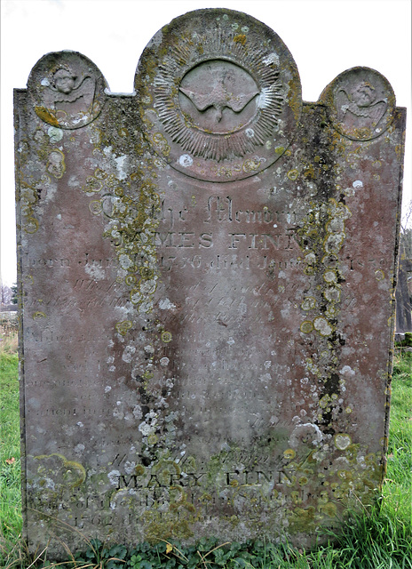 mersham church, kent, c19 tombstone, gravestone of james finn +1839