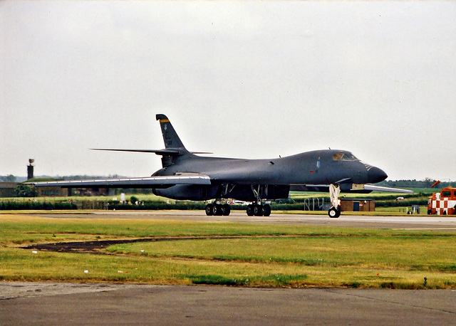 Rockwell B-1B Lancer at RAF Waddington 2nd July 2001 from 28th Bomber Wing, Ellsworth AFB ,South Dakota