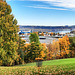 Herbst im Park mit Blick auf den Drammenfjord Herbst im Park mit Blick auf den Drammenfjord