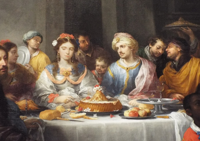 Detail of The Marriage Feast at Cana by Murillo in the Metropolitan Museum of Art, July 2023