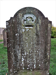mersham church, kent, tombstone, gravestone, c20 with bell and stock