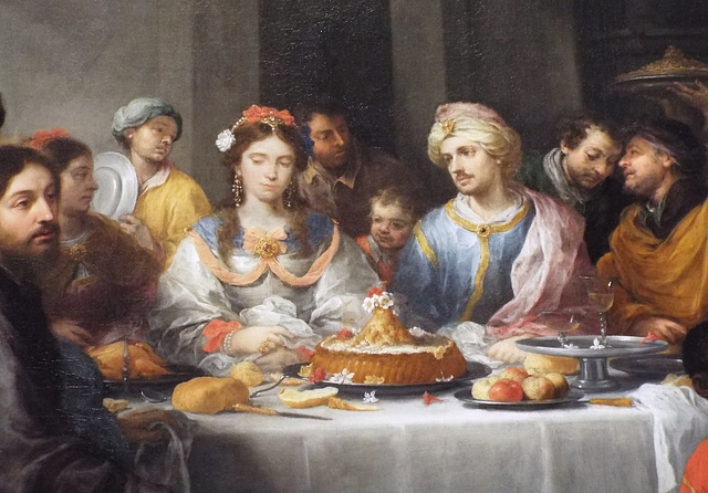 Detail of The Marriage Feast at Cana by Murillo in the Metropolitan Museum of Art, July 2023