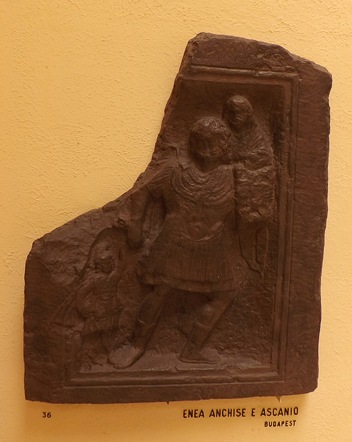 Relief with Aeneas Fleeing Troy in the Museum of Roman Civilization in EUR, July 2012