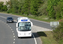 Prospect Coaches (Megabus contractor) PR71 MEG on the A11 near Red Lodge - 7 May 2022 (P1110485)