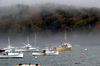 Boats and Fog, Bar Harbor, Maine