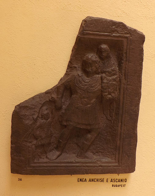 Relief with Aeneas Fleeing Troy in the Museum of Roman Civilization in EUR, July 2012