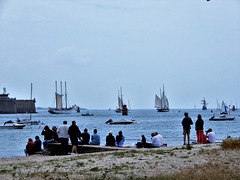 la parade des voiliers dans la rade the parade of sailing ships in the harbour