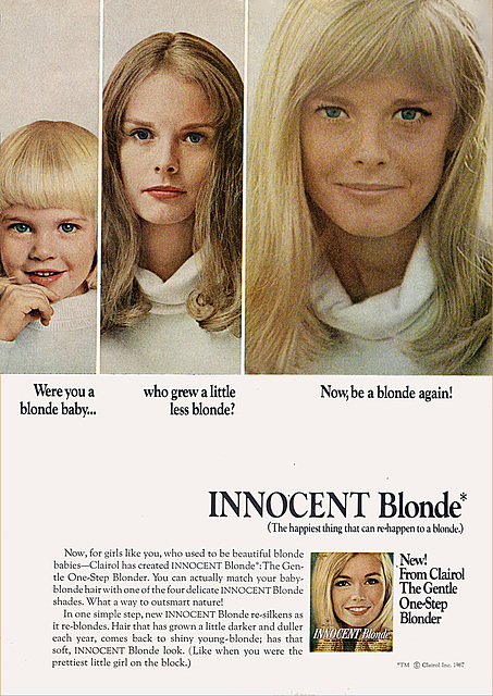 Innocent Blonde Hair Color Ad, 1967