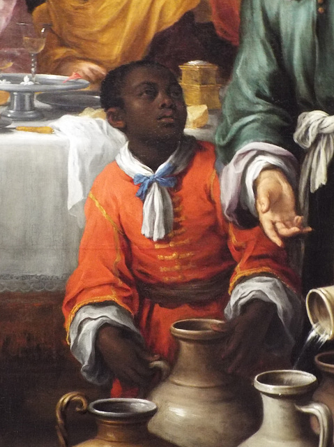 Detail of The Marriage Feast at Cana by Murillo in the Metropolitan Museum of Art, July 2023