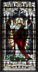 Detail of Stained Glass, St Andrew's Church, Highbridge Road, Netherton, Dudley, West  Midlands