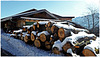 Holz vor der Hütte