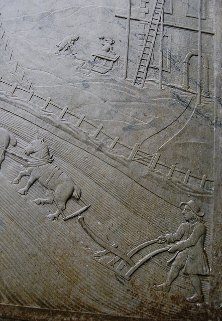 Detail of a tomb in Swithland Churchyard, Leicestershire