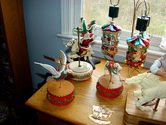 Christmas Carousel Ornament Music Boxes