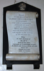 Memorial to James and Mary Griffin, St Andrew's Church, Highbridge Road, Netherton, Dudley, West  Midlands