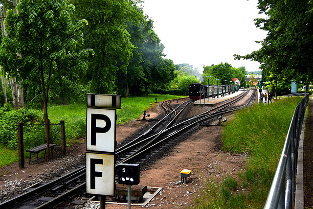 Binz station, and a fence on the right!