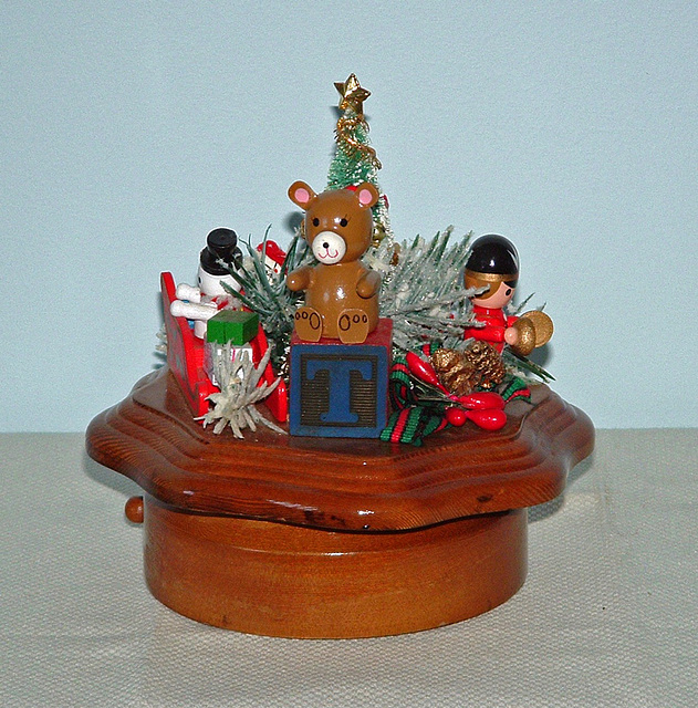 Revolving Christmas music box