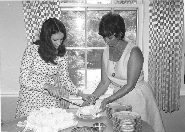 Mary and her mom, Betty, 1973, at her grandparent's 50th anniversary party