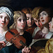 " Sainte Cécile et les anges " . Peintre anonyme italien du 17e siècle