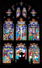 Detail of Stained Glass, St Andrew's Church, Highbridge Road, Netherton, Dudley, West  Midlands