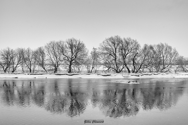 La rivière Noire sous le ciel gris