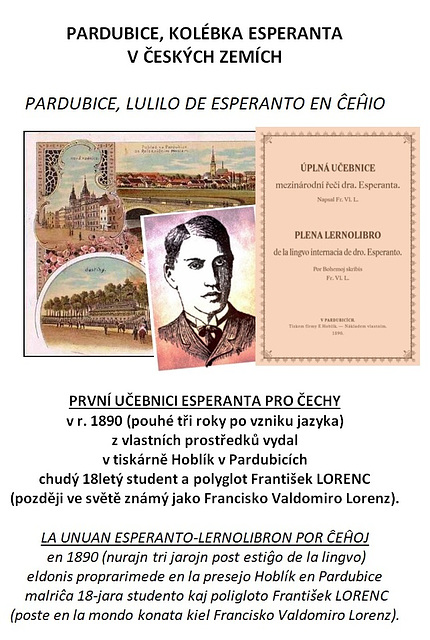 Pardubice, lulilo de Esperanto en Ĉeĥio