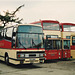 Vehicles of Hedingham Omnibuses at the garage in Sible Hedingham – 29 Aug 1993 (202-33)