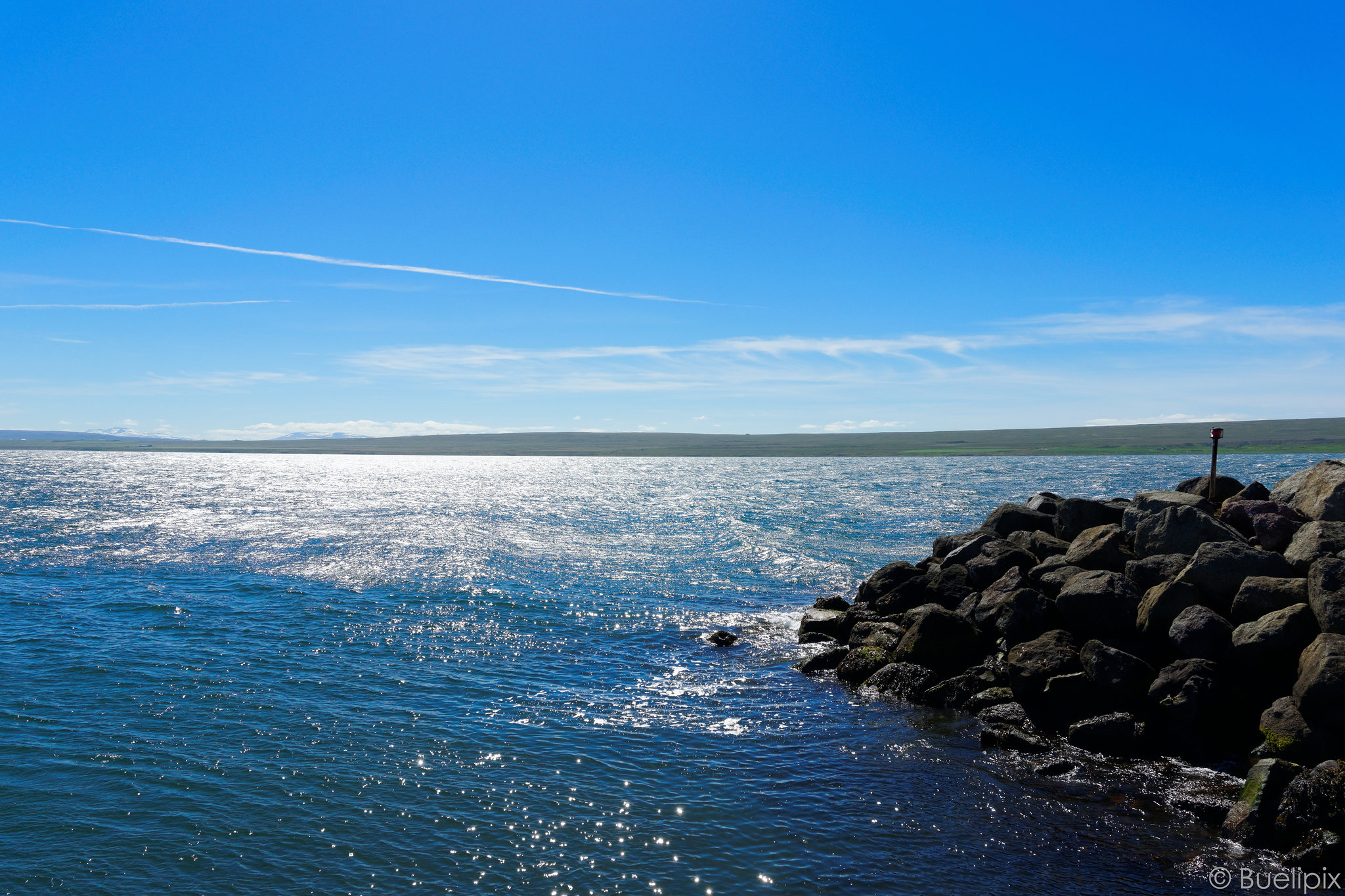 am Hafen von Hvammstangi am Miðfjörður inl der Húnaflói-Bucht (© Buelipix)