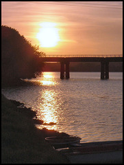 sunset at Black Bridge