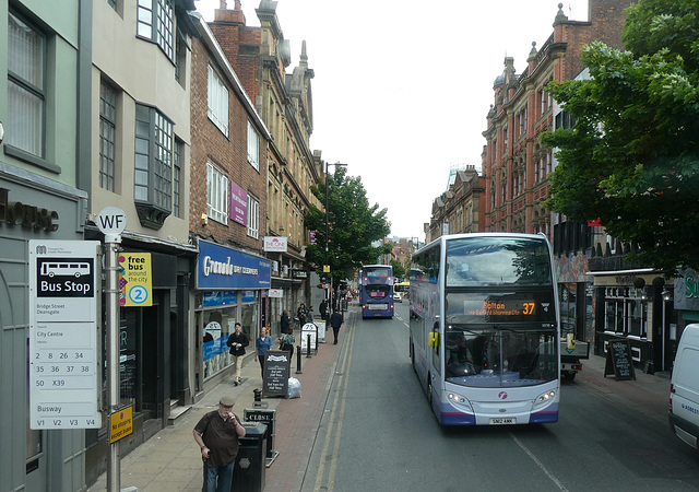 First Manchester 33730 and 33727 in Manchester - 24 May 2019 (P1020059)