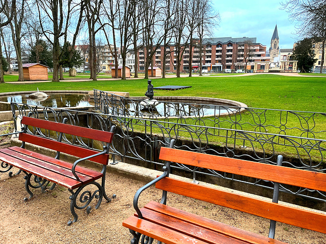 Bänke im Kurpark