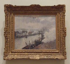 Steamboats in the Port of Rouen by Pissarro in the Metropolitan Museum of Art, May 2011