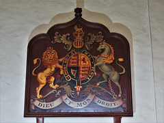 smeeth church, kent,   c19 royal arms 1844 by w. taylor