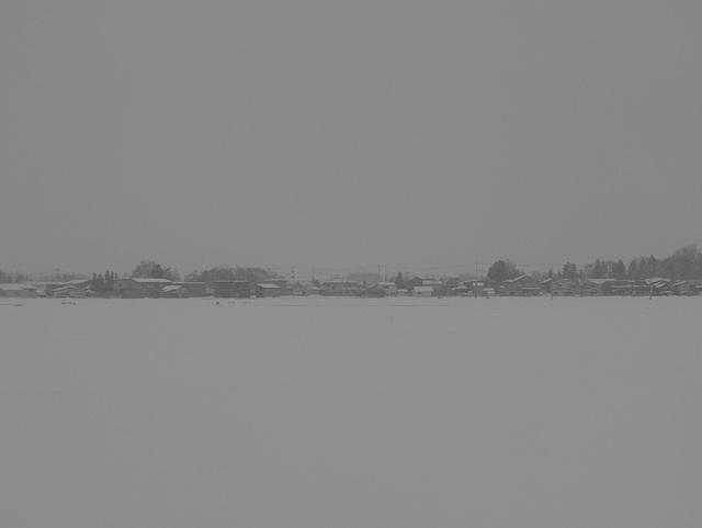 Village in snow