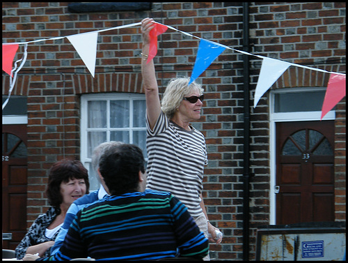 putting the flags out