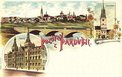 Pardubice - historia bildkarto el 1897