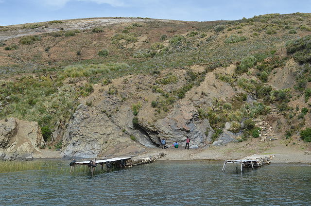 Bolivia, Titicaca Lake, Start of Trekking Paths on the Island of the Sun