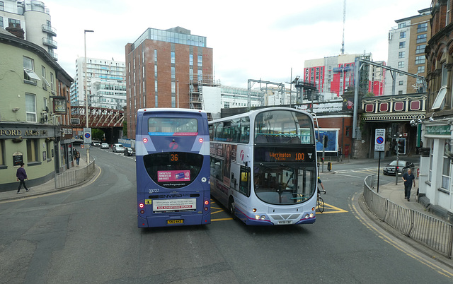 First Manchester buses in Salford - 24 May 2019 (P1020056)