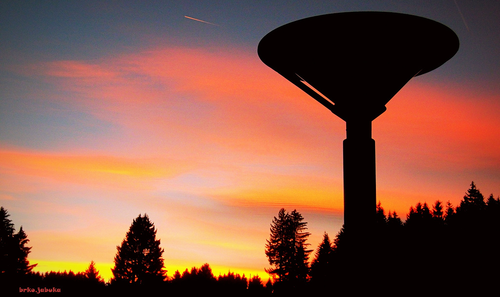 Sunset colors and silhouettes