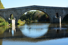 Bulgaria, Kyustendil, The River of Struma and the Qadi Bridge over It