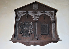 smeeth church, kent,  c17 reset panels with scott arms (2)