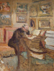 Detail of Jos and Lucie Hessel in the Small Salon, Rue de Rivoli by Vuillard in the Metropolitan Museum of Art, May 2011