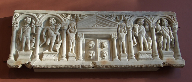 Front of a Child's Columnar Sarcophagus with the Seasons in the Metropolitan Museum of Art, November 2008