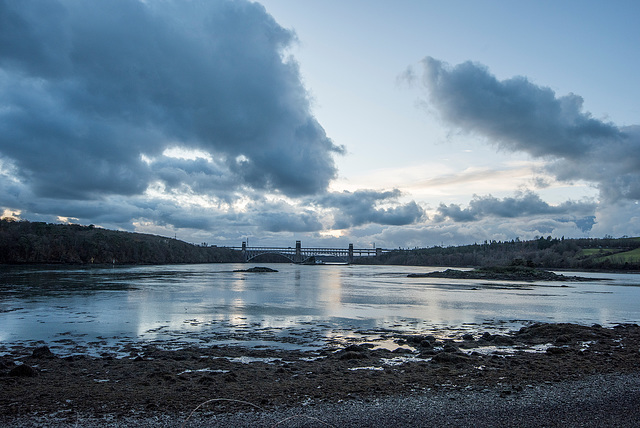 Britannia bridge and the Menai Straits