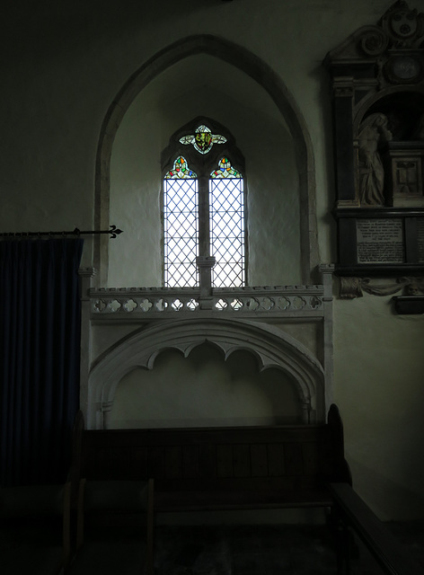 smeeth church, kent,  late c14 tomb and window